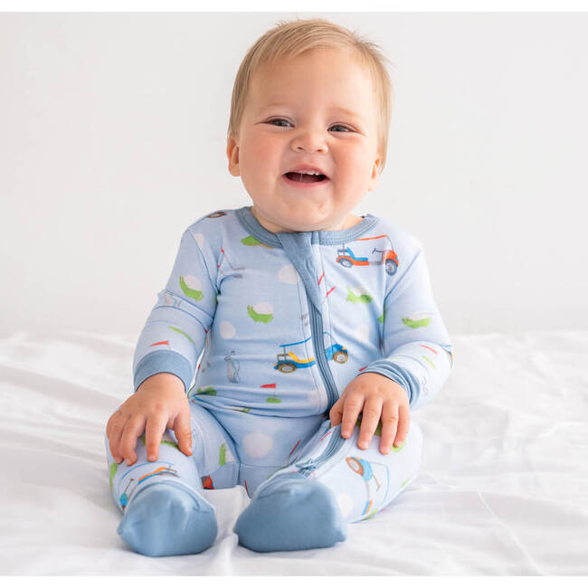 Baby Bamboo Pajamas W/ DreamCuffs®, Golf - Footie Pajamas - 3