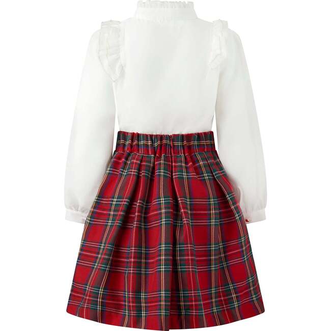 Tartan Skirt and Blouse Set, Red - Mixed Apparel Set - 2