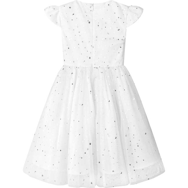 Star Tulle Party Dress, White - Dresses - 2