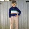 Stripe Half-zip Sweater, Navy - Sweaters - 3
