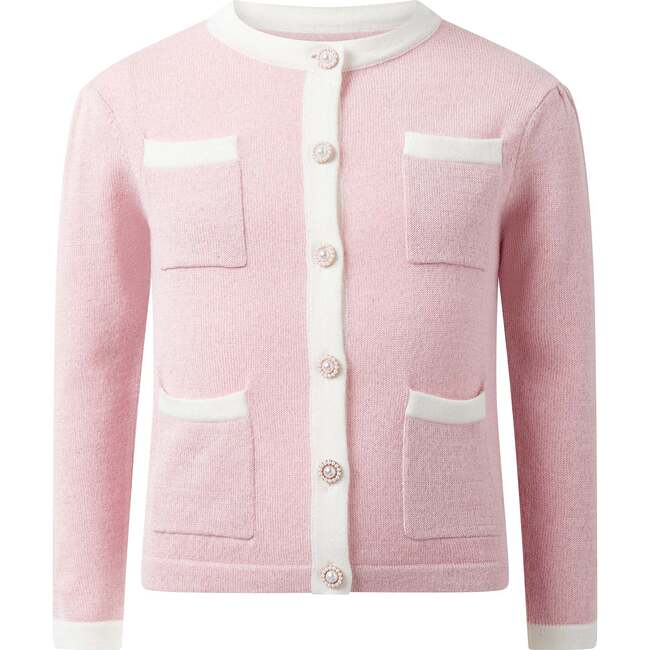 Knit Cardigan with Pockets, Pink