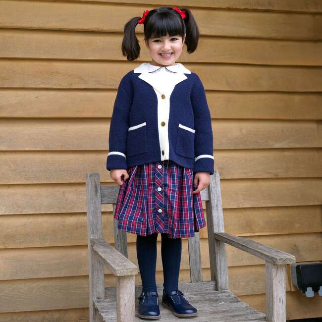 Knit Blazer, Navy - Cardigans - 3