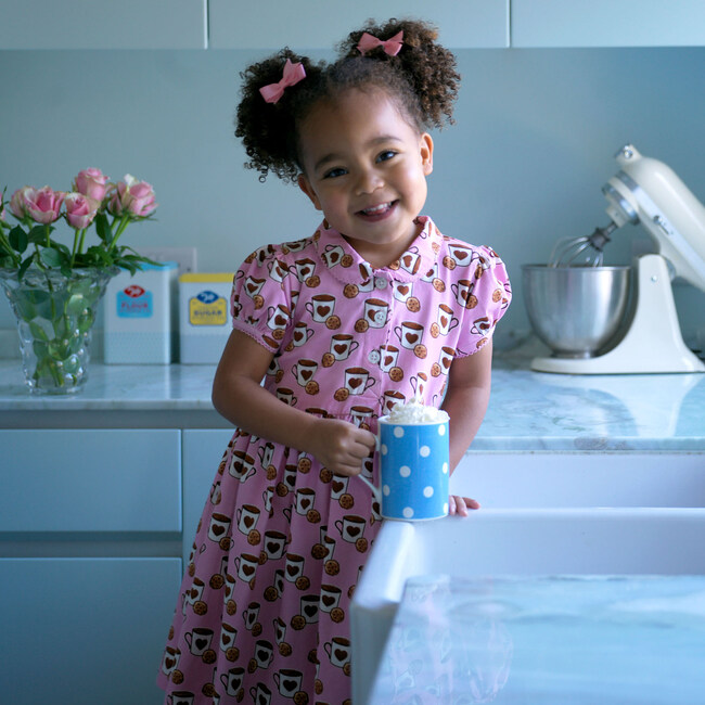 Hot Chocolate Jersey Dress, Pink - Dresses - 3