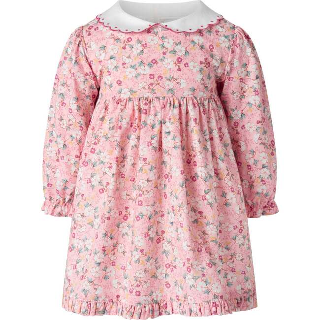 Floral Scalloped Collar Dress and Bloomers, Pink