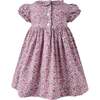 Floral Smocked Dress and Bloomers, Purple - Dresses - 2