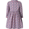 Floral Smocked Button-Front Dress, Navy - Dresses - 2