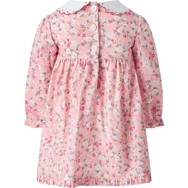 Floral Scalloped Collar Dress and Bloomers, Pink - Dresses - 2