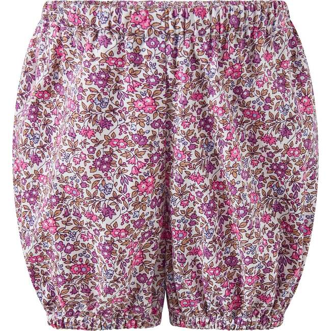 Floral Smocked Dress and Bloomers, Purple - Dresses - 3