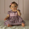 Floral Smocked Dress and Bloomers, Purple - Dresses - 4