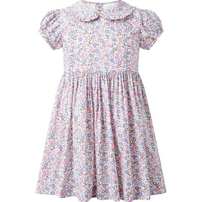 Floral Frill Front Dress, Pink
