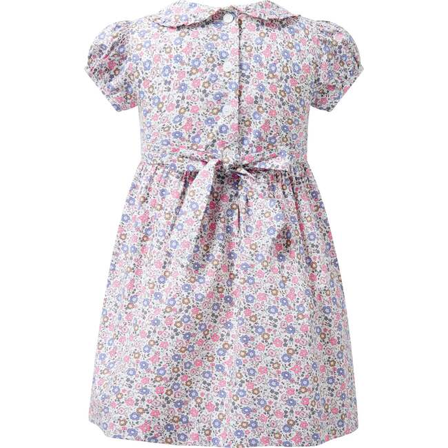 Floral Frill Front Dress, Pink - Dresses - 2