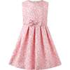 Floral Damask Dress, Pink - Dresses - 1 - thumbnail