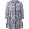 Floral Button-Front Dress, Navy - Dresses - 1 - thumbnail