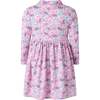 Floral Check Jersey Dress, Pink - Dresses - 2