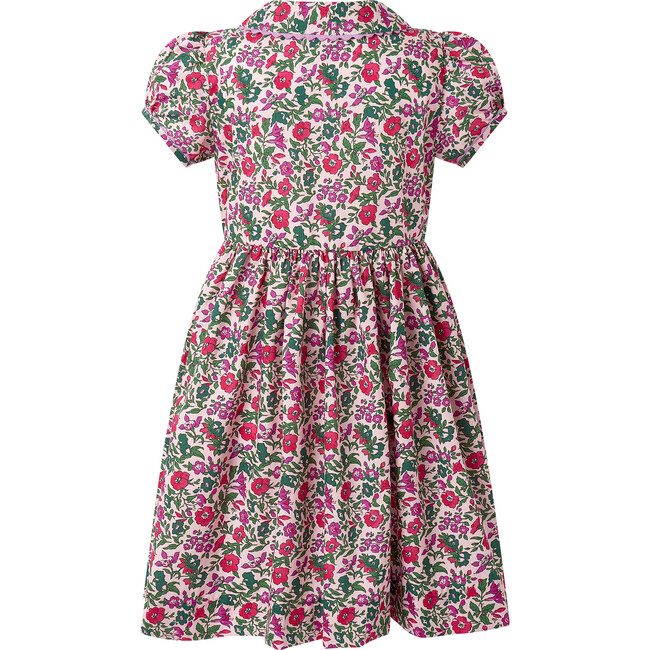 Floral Button-Front Dress, Pink - Dresses - 2