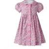 Floral Button Front Dress and Bloomers, Purple - Dresses - 1 - thumbnail