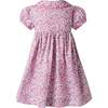 Floral Button Front Dress and Bloomers, Purple - Dresses - 2