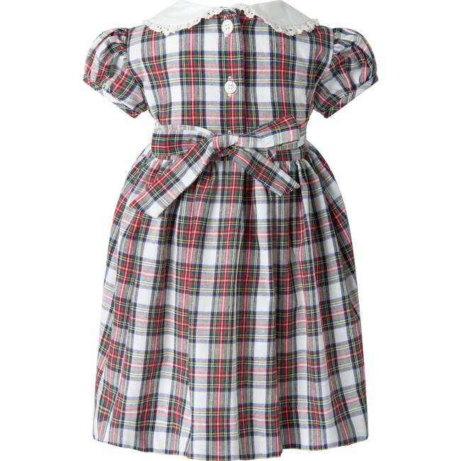 Tartan Frill Front Dress and Bloomers, Ivory - Dresses - 2
