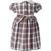 Tartan Frill Front Dress and Bloomers, Ivory - Dresses - 2