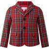 Tartan Blazer, Red - Blazers - 1 - thumbnail