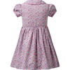 Floral Button Front Dress, Purple - Dresses - 2
