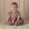 Floral Button Front Dress and Bloomers, Purple - Dresses - 4