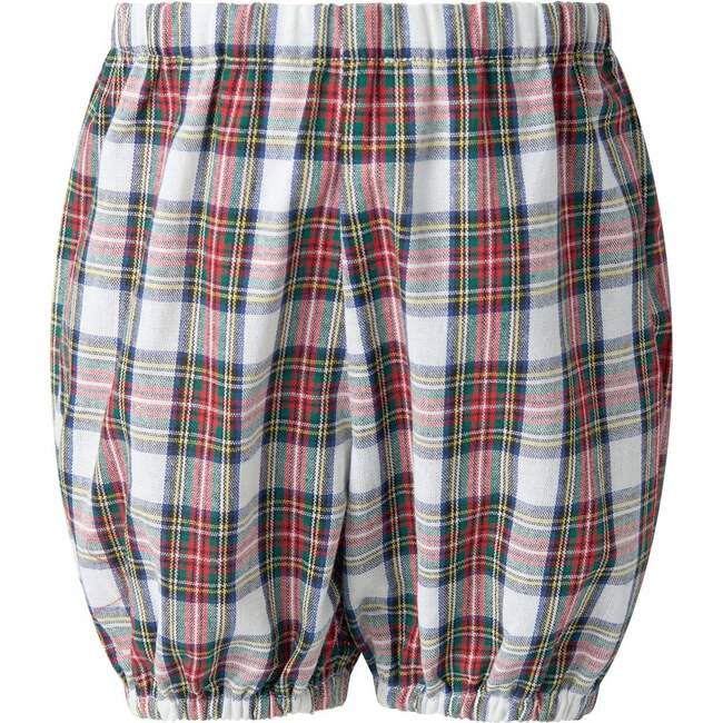 Tartan Frill Front Dress and Bloomers, Ivory - Dresses - 3