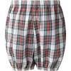 Tartan Frill Front Dress and Bloomers, Ivory - Dresses - 3