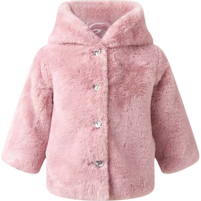Faux Fur Short Jacket, Pink