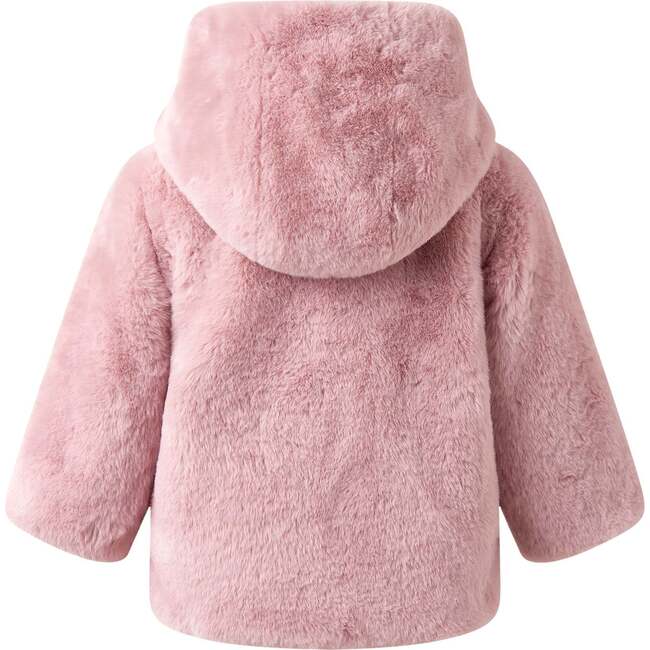 Faux Fur Short Jacket, Pink - Coats - 2
