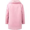 Faux Fur Collar Coat, Pink - Coats - 2