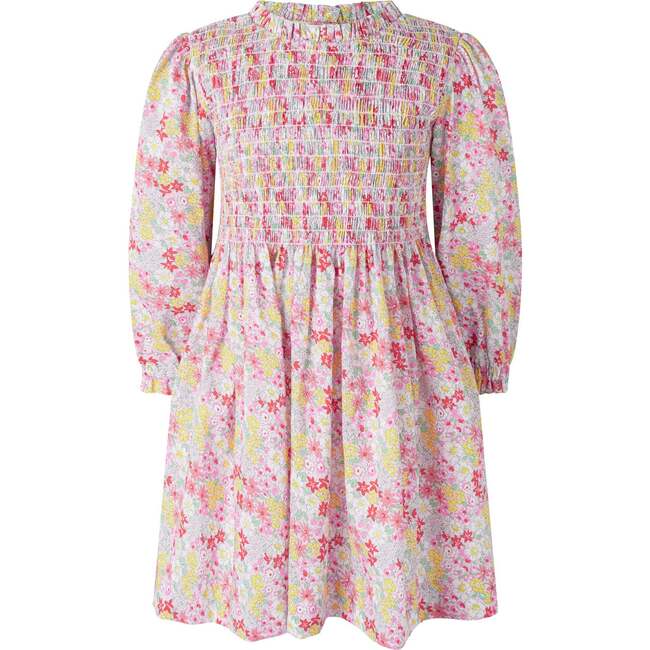 Ditsy Garden Ruched Dress, Pink