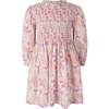 Ditsy Garden Ruched Dress, Pink - Dresses - 1 - thumbnail