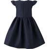 Dot Damask Dress, Navy - Dresses - 2