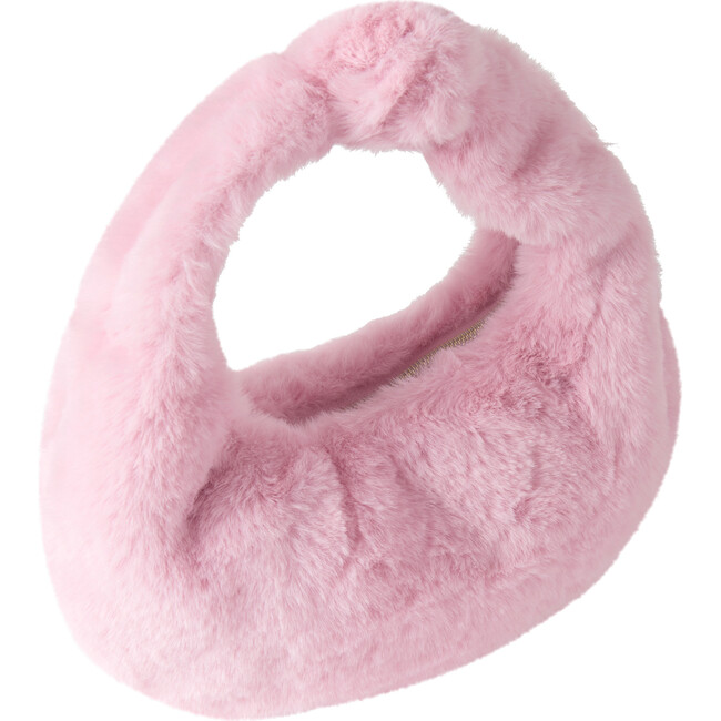 Faux Fur Bag, Pink - Bags - 2