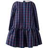 Drop Hem Check Dress, Navy - Dresses - 2