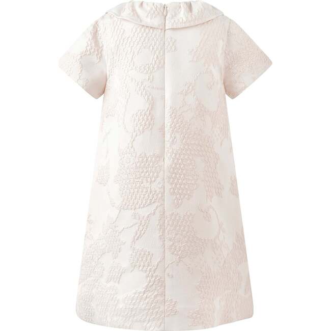 Damask Shift Dress, Gold - Dresses - 2