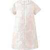 Damask Shift Dress, Gold - Dresses - 2