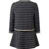Check Tweed Jacket & Skirt Set, Black - Mixed Apparel Set - 2