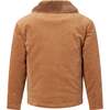 Cord Shearling Jacket, Camel - Jackets - 2