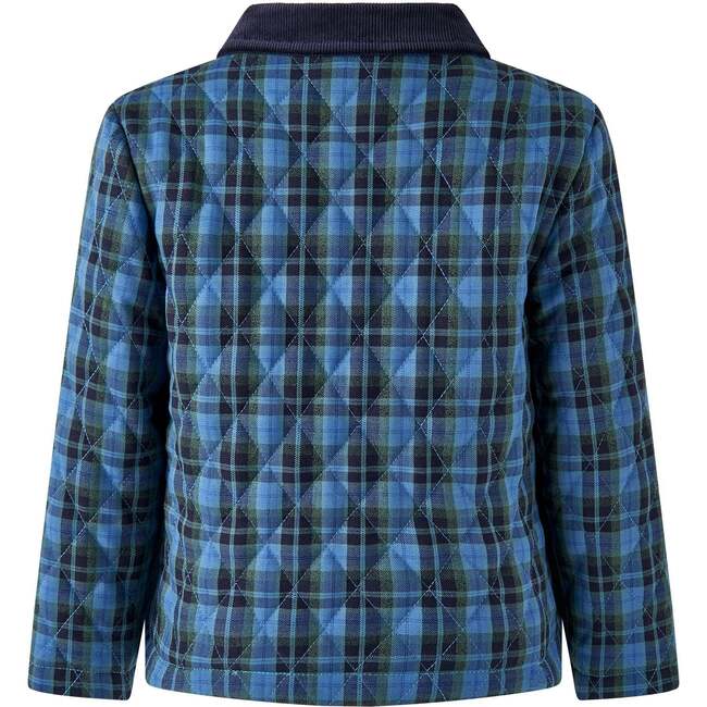 Check Quilted Jacket, Blue