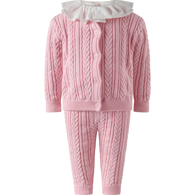 Cable Knit Set, Pink