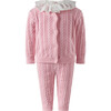 Cable Knit Set, Pink - Mixed Apparel Set - 1 - thumbnail