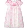 Bow Organza Dress, Pink - Dresses - 1 - thumbnail