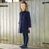 Blackwatch Velvet Trim Coat, Navy - Coats - 3