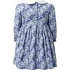 Acorn Leaf Peter Pan Collar Dress, Blue - Dresses - 2