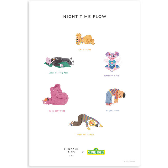 Double-Sided Sesame Street Yoga Poses Print - Developmental Toys - 2