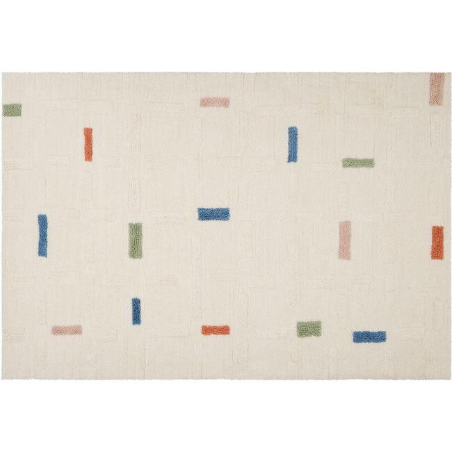 Brick Washable Wool Area Rug