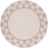 Checkered Charm Washable Round Organic Cotton Rug - Rugs - 1 - thumbnail