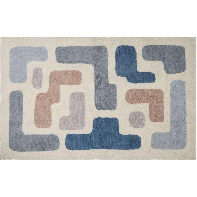 Stacked Washable Wool Area Rug